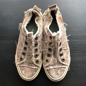 Blowfish Snake Print Slip on Sneakers Size 7